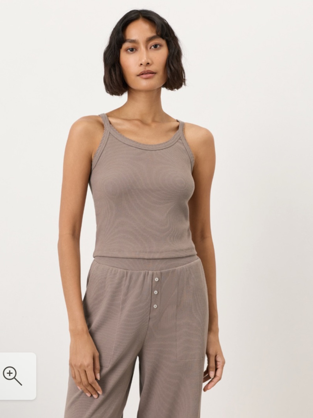 New Organic Dream Rib Cami - Taupe